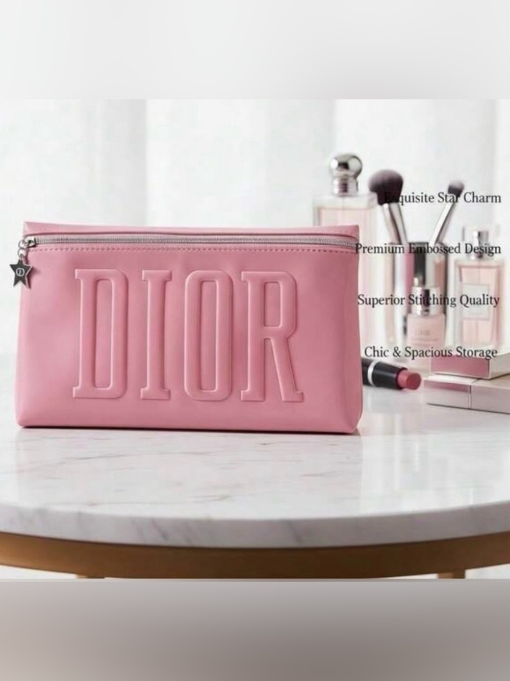 Christian Dior - Dior Pink Sude Cosmetics Bag